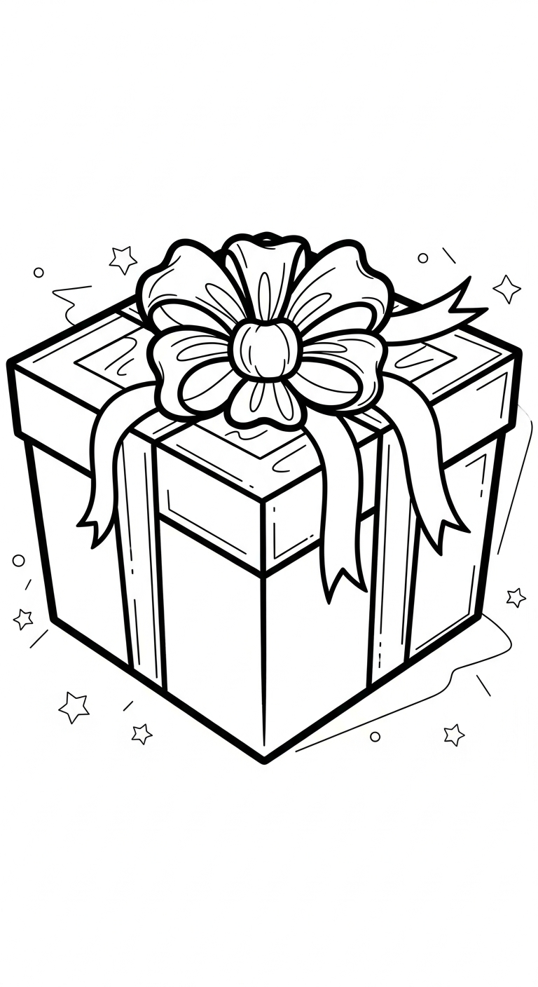 tranh tô màu hộp quà cho bé 3 tuổi