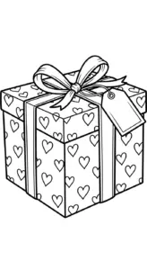 hình tô màu hộp quà cho bé tải miễn phí