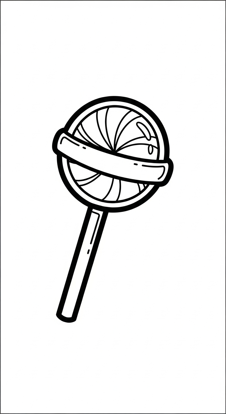 mẫu in tranh tô màu kẹo mút cho bé