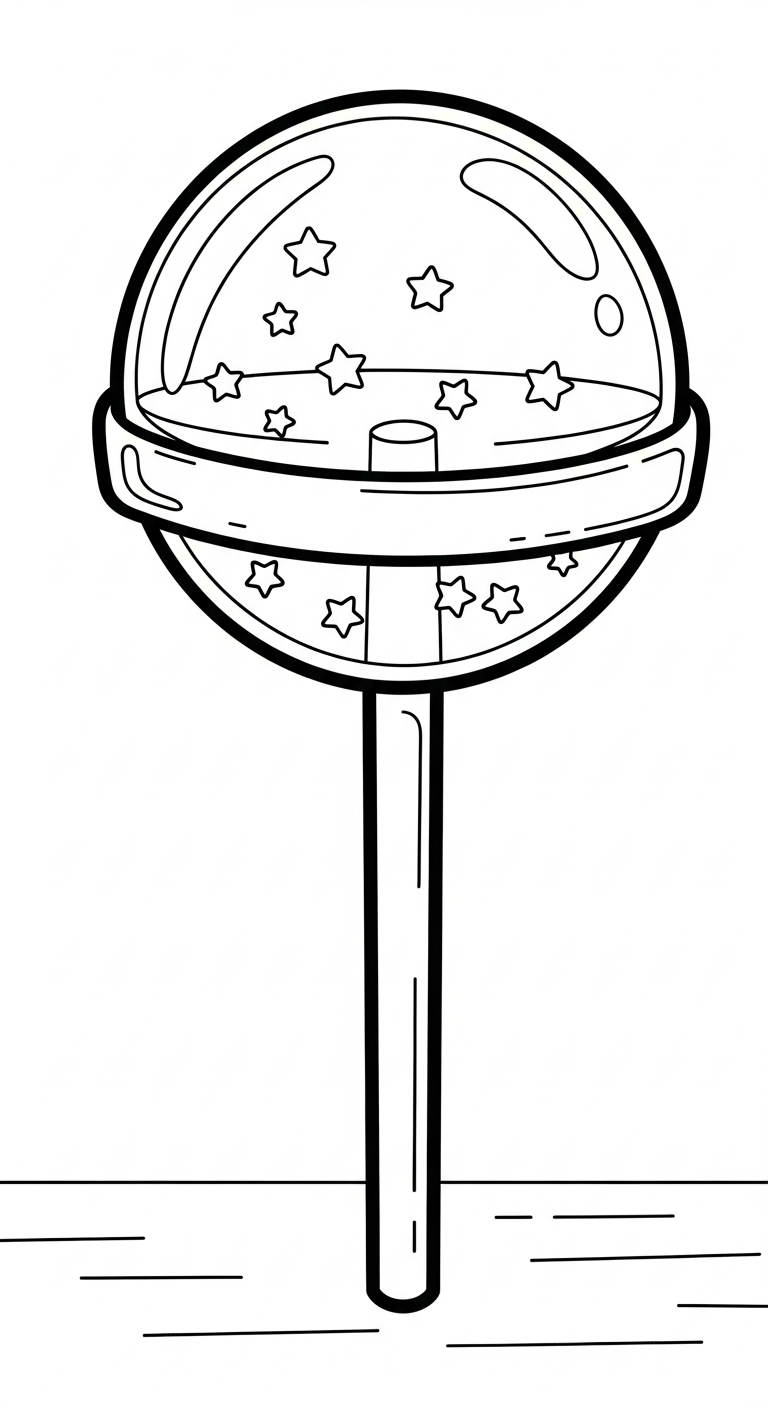 tranh tô màu kẹo mút in ngay