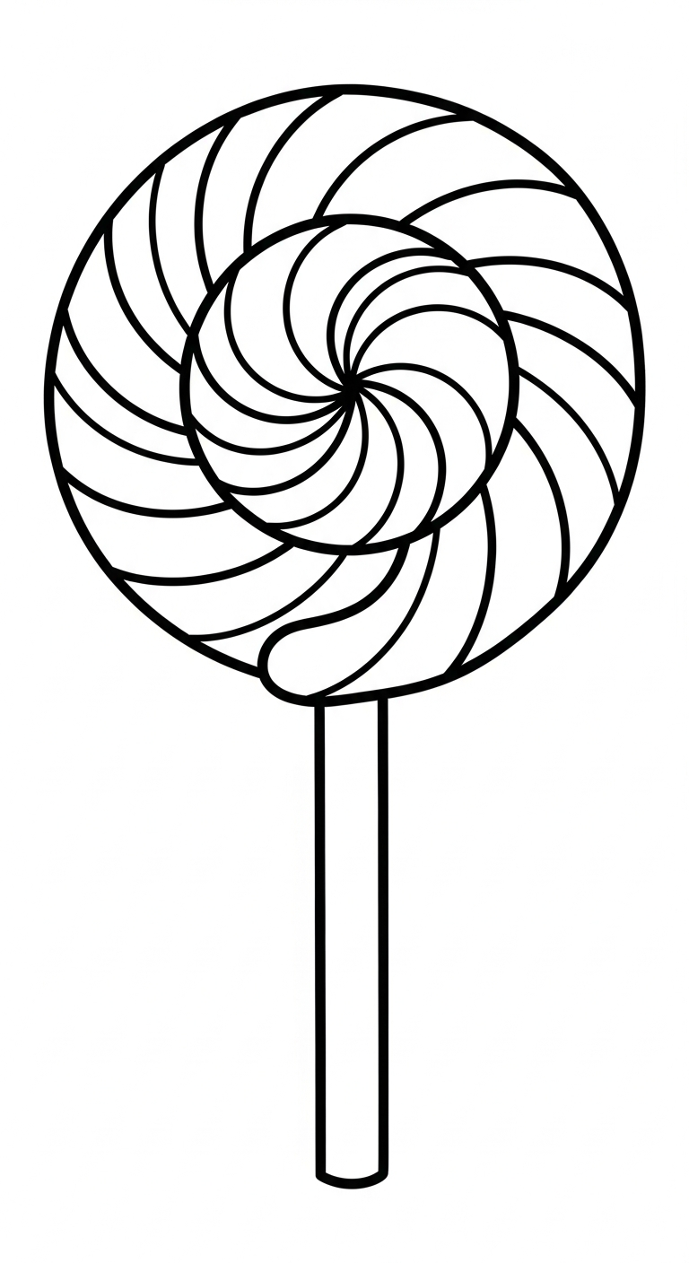 hình tô màu kẹo mút cho bé 5 tuổi miễn phí