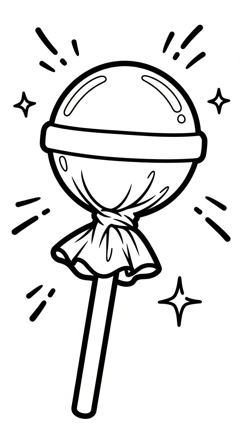 tranh tô màu kẹo mút cho bé 7 tuổi miễn phí