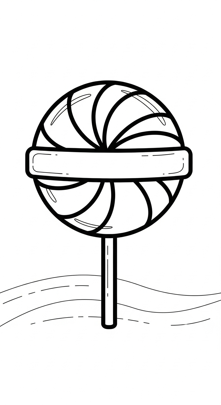 hình tô màu kẹo mút cho bé