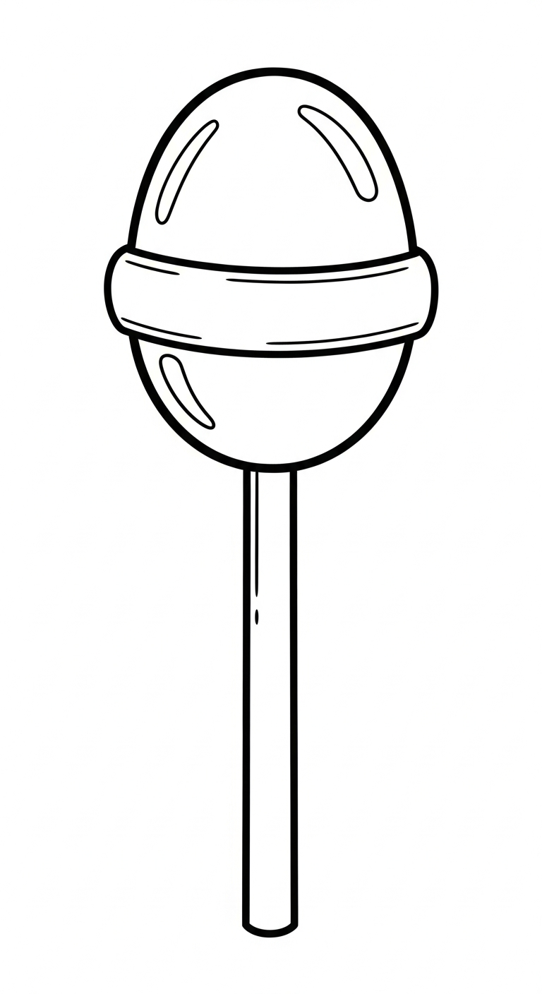 file pdf hình tô màu kẹo mút cho bé