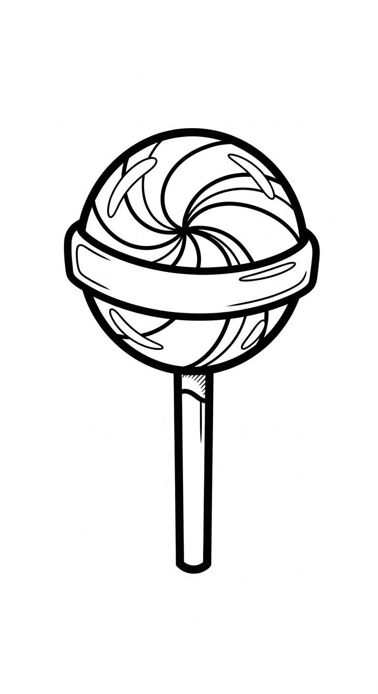 hình tô màu kẹo mút rõ nét