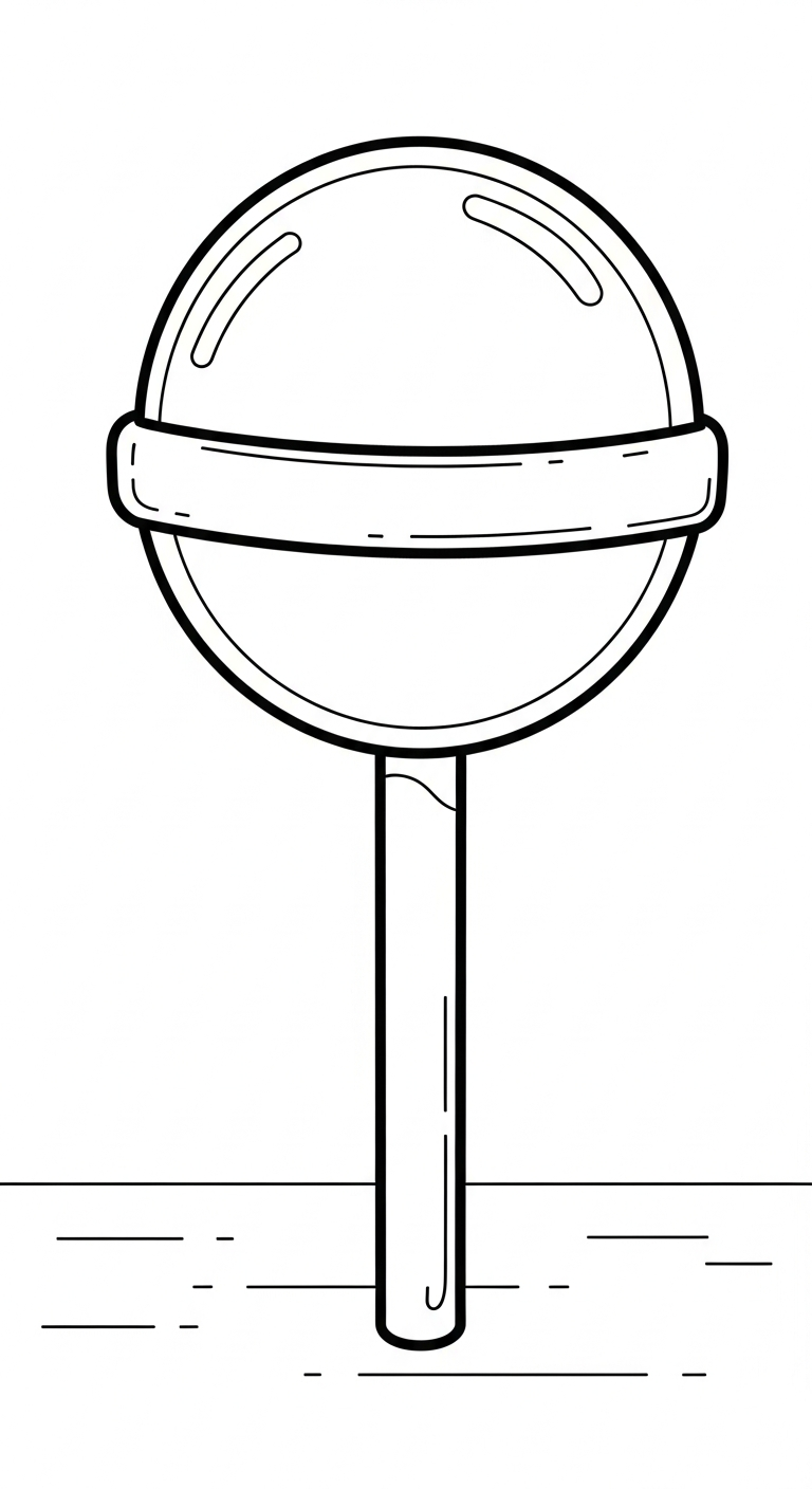 hình tô màu kẹo mút cho bé đơn giản