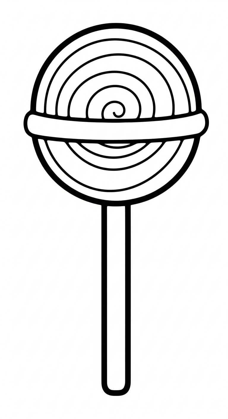 tranh tô màu kẹo mút cho bé đơn giản