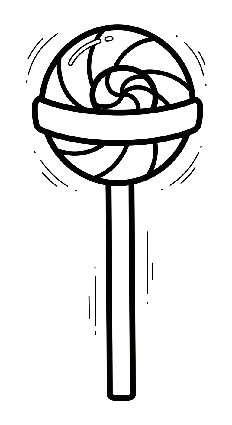 tranh tô màu kẹo mút cho bé