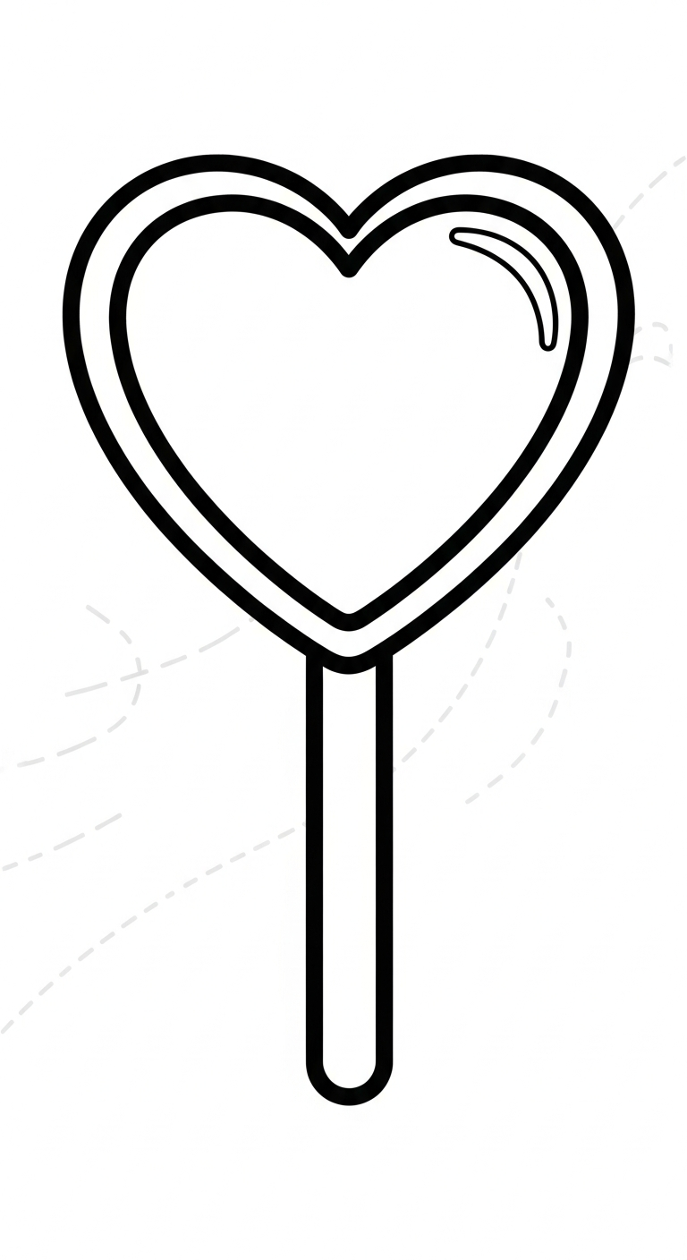 download hình tô màu kẹo mút cho bé