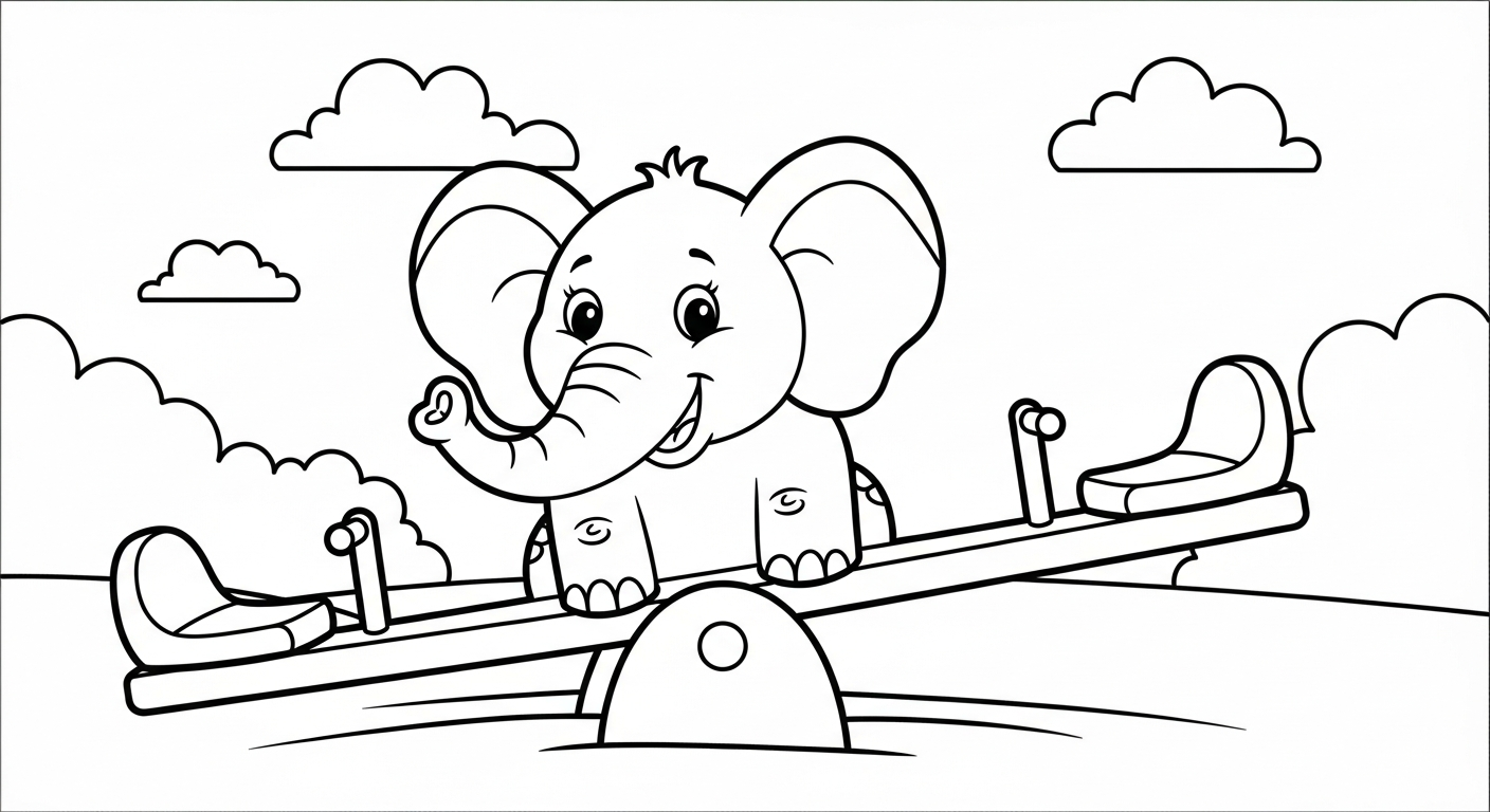 in hình tô màu khu vui chơi cho bé