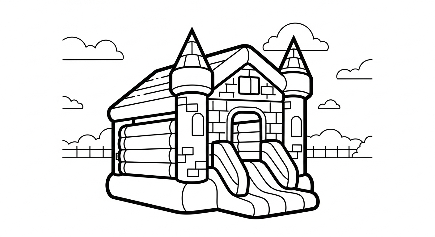 tranh tô màu khu vui chơi cho bé 5 tuổi miễn phí