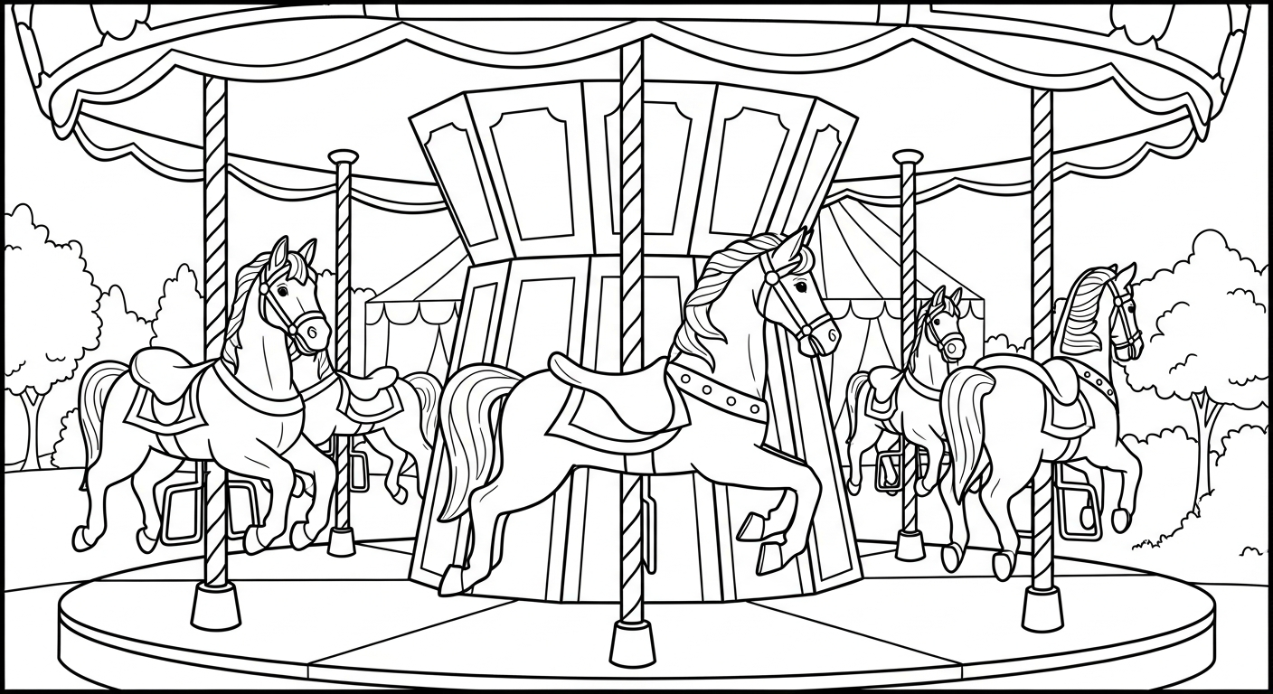 hình tô màu khu vui chơi cho bé tải về