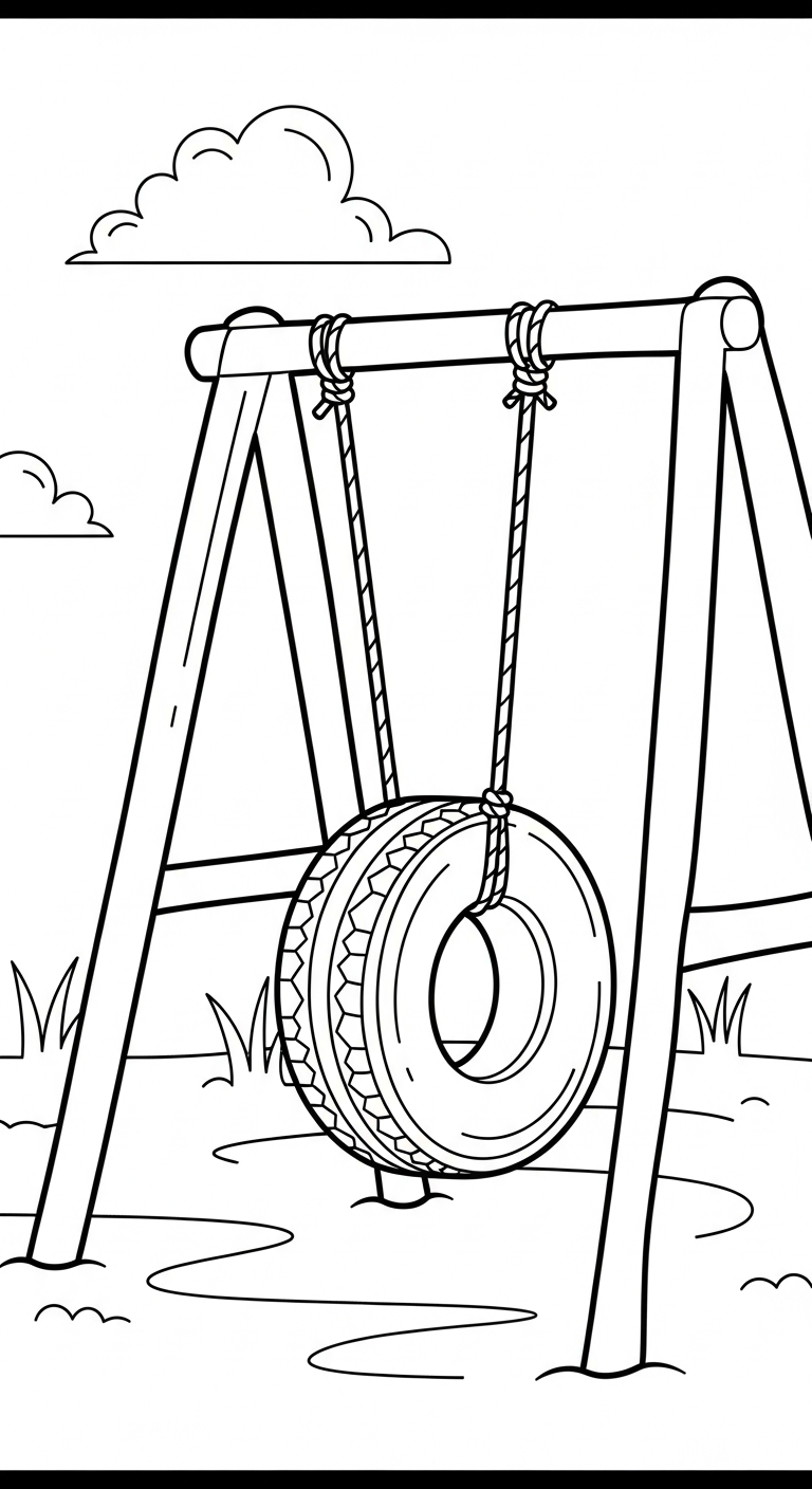 in hình tô màu khu vui chơi cho bé 7 tuổi