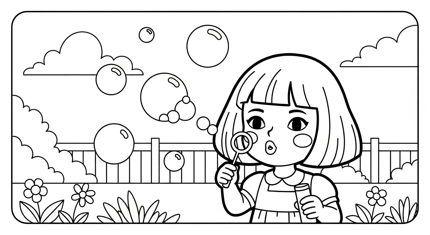 tải hình tô màu khu vui chơi cho bé