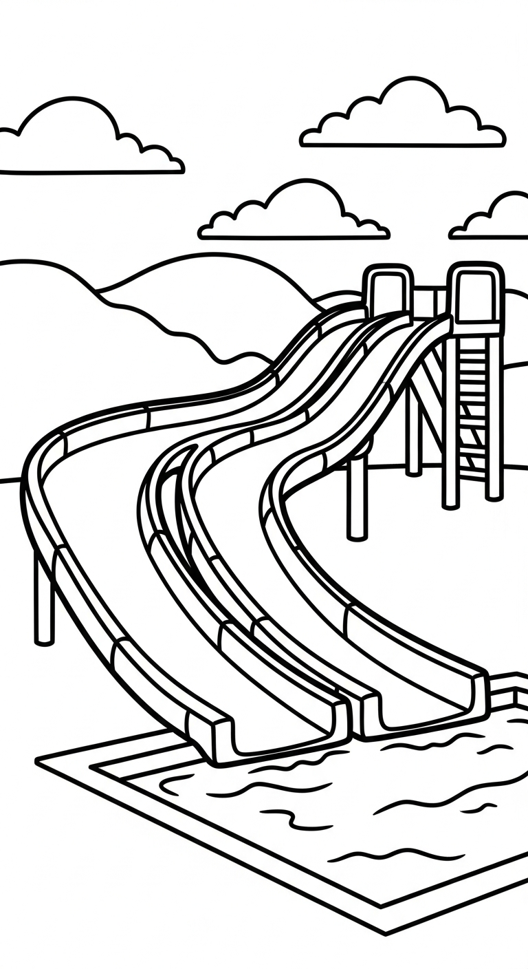 hình tô màu khu vui chơi tập tô