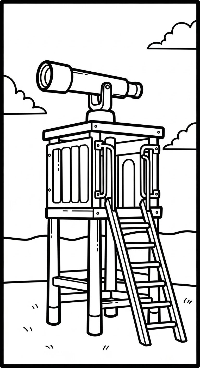 mẫu in hình tô màu khu vui chơi cho bé