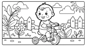 tranh tô màu khu vui chơi cho bé 4 tuổi