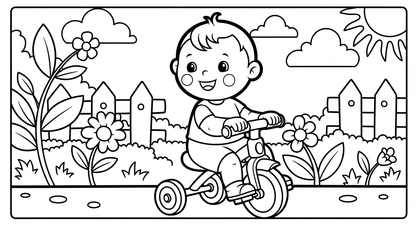 tranh tô màu khu vui chơi cho bé 4 tuổi