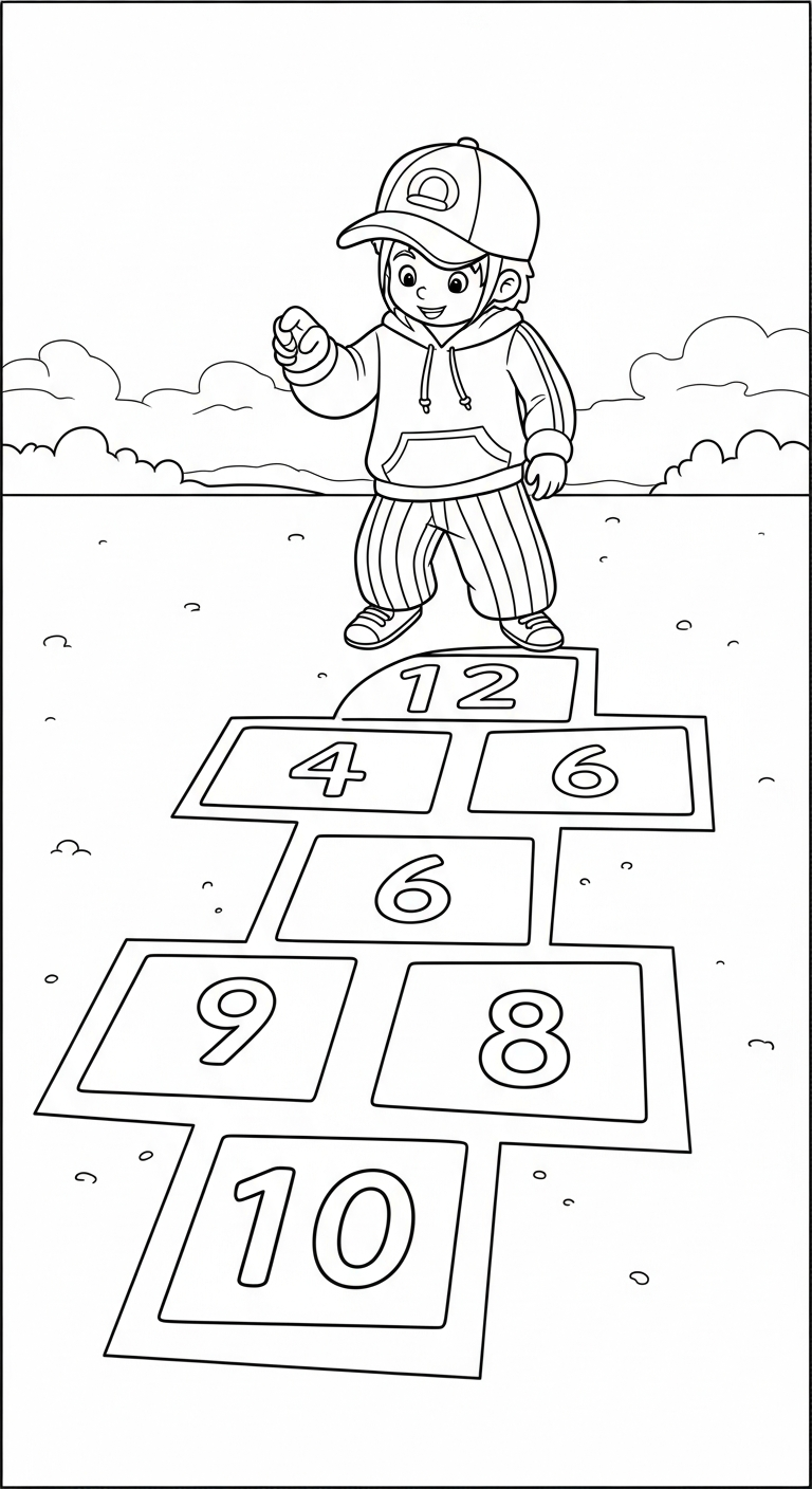 hình tô màu khu vui chơi cho trẻ em