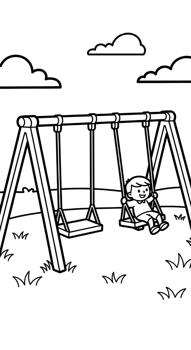 tranh tô màu khu vui chơi cho bé 3 tuổi miễn phí