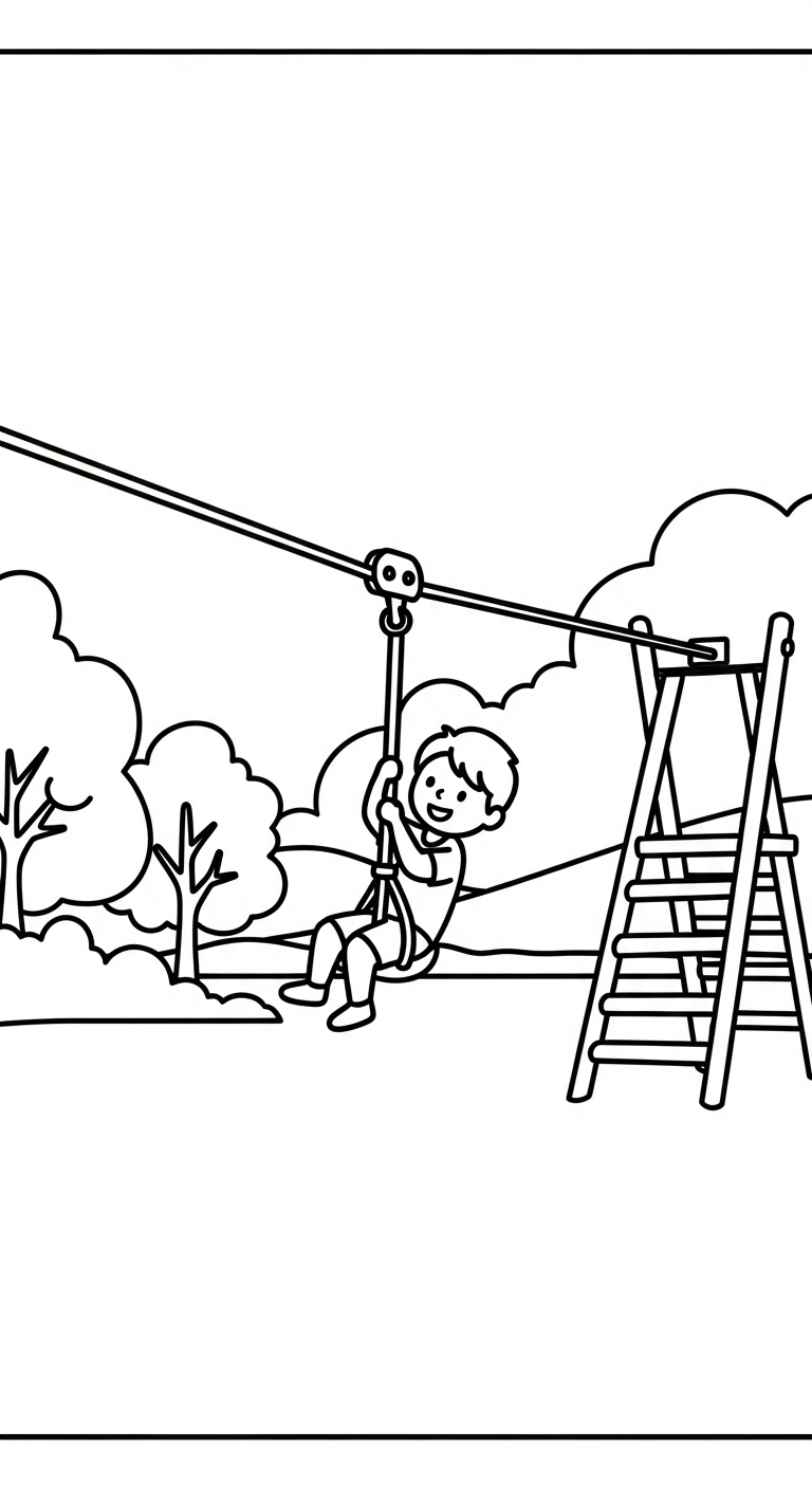 tranh tô màu khu vui chơi cho bé 7 tuổi