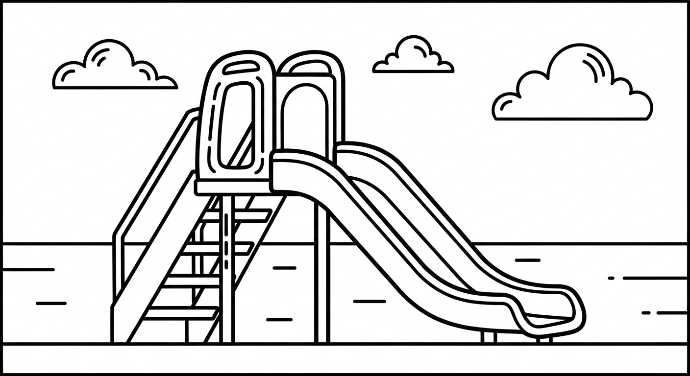 tải file hình tô màu khu vui chơi