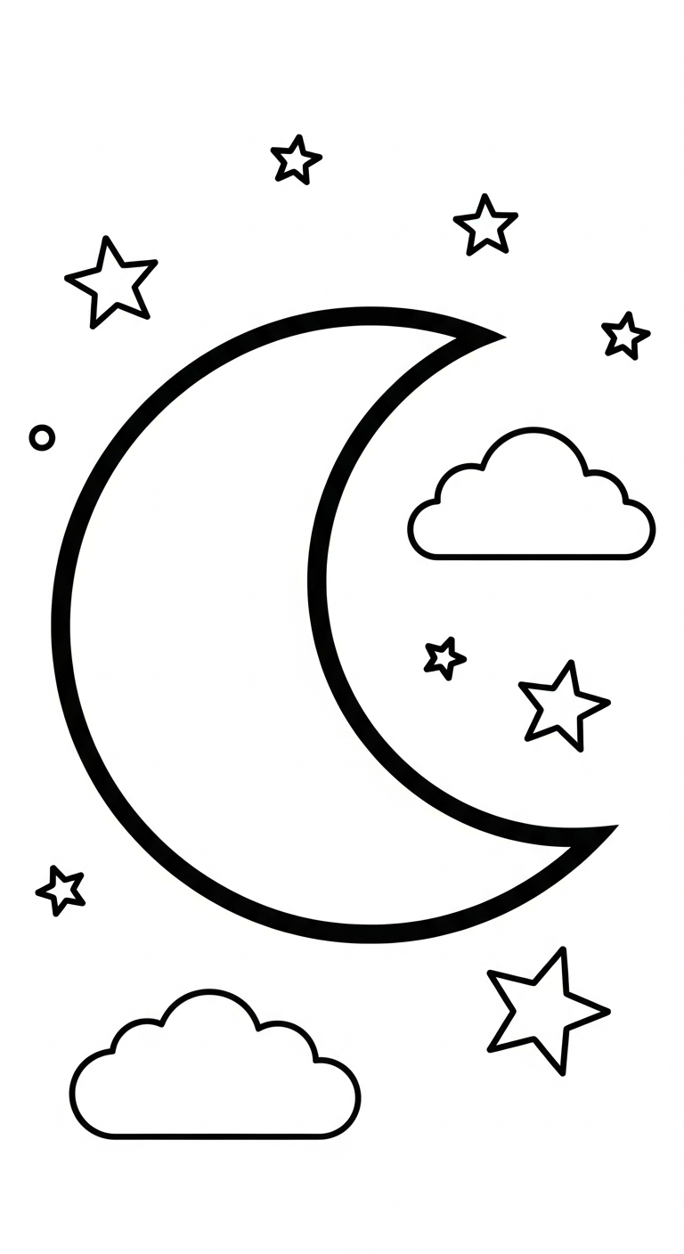 tải tranh tô màu mặt trăng