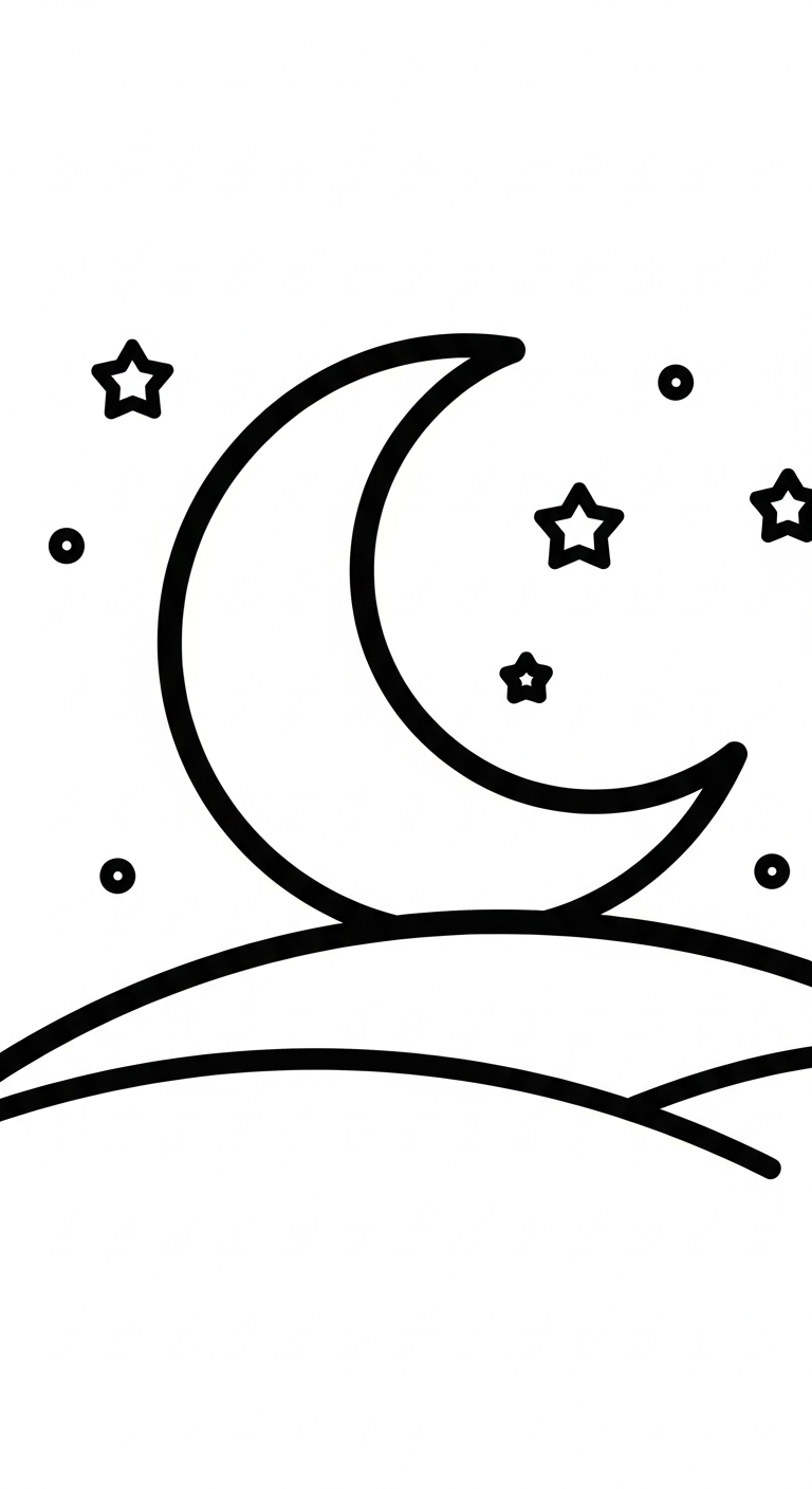 tải tranh tô màu mặt trăng cho bé 3 tuổi 1