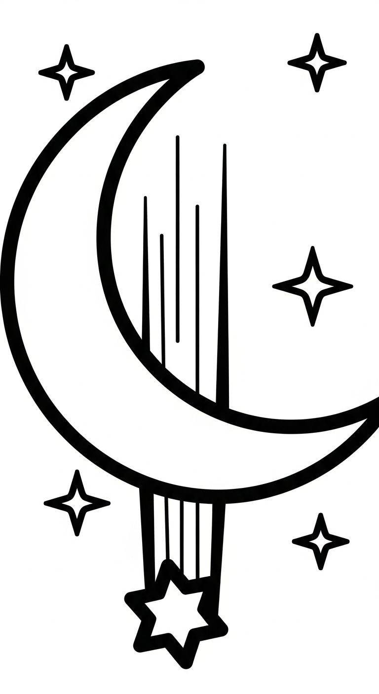 in hình tô màu mặt trăng cho bé 8 tuổi