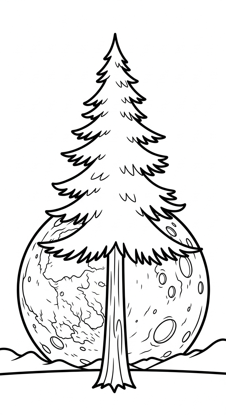 hình tô màu mặt trăng cho bé 8 tuổi miễn phí