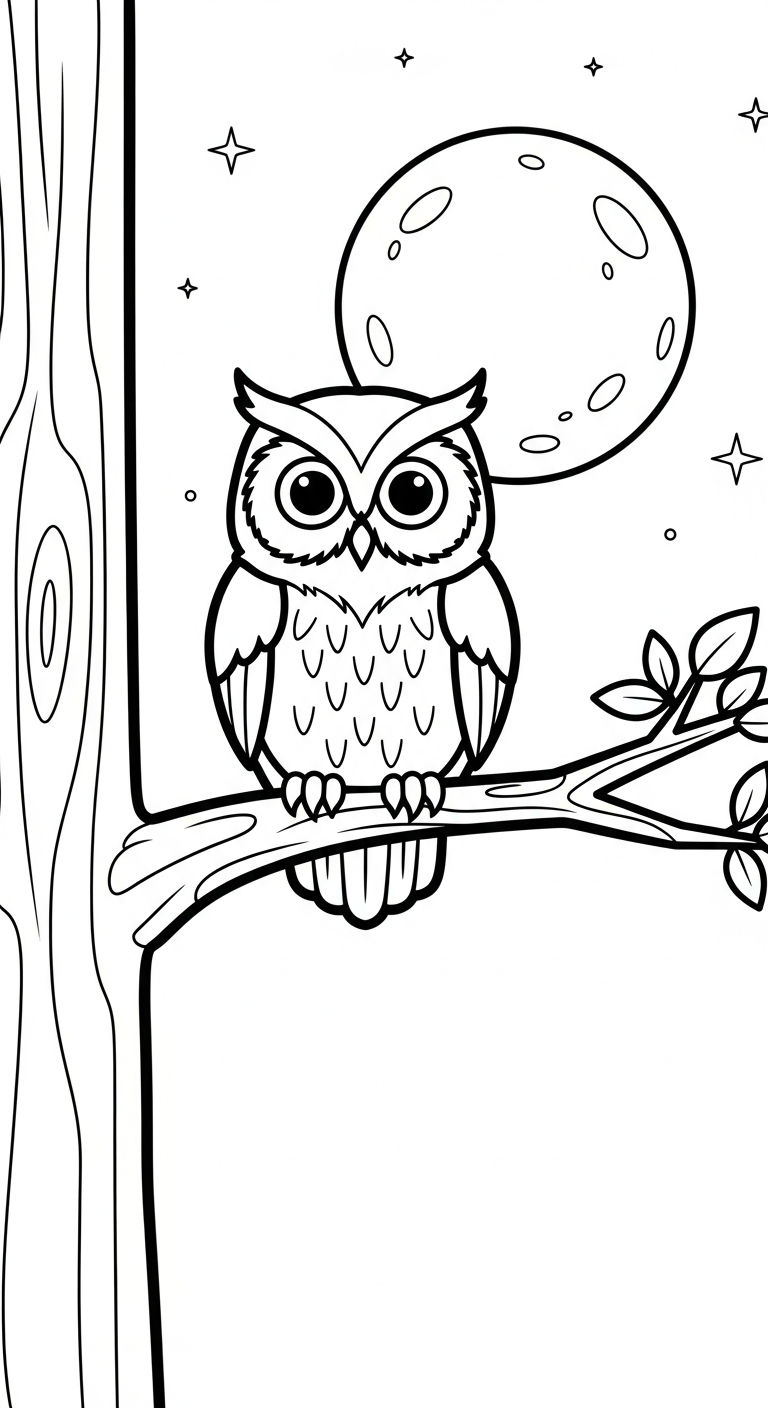 hình tô màu mặt trăng cho bé tải về
