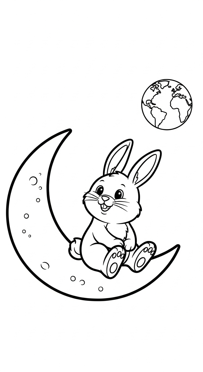 hình tô màu mặt trăng cho bé 4 tuổi miễn phí