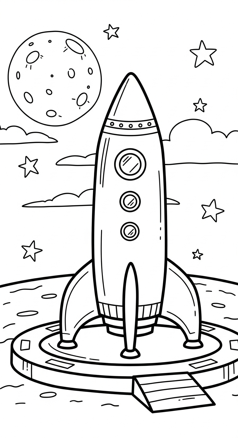 file pdf tranh tô màu mặt trăng cho bé 1