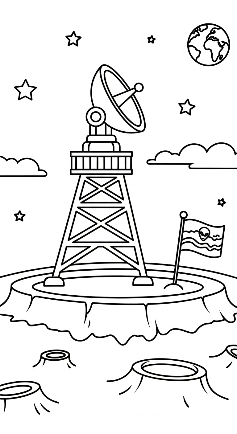 tranh tô màu mặt trăng cho bé 7-8 tuổi