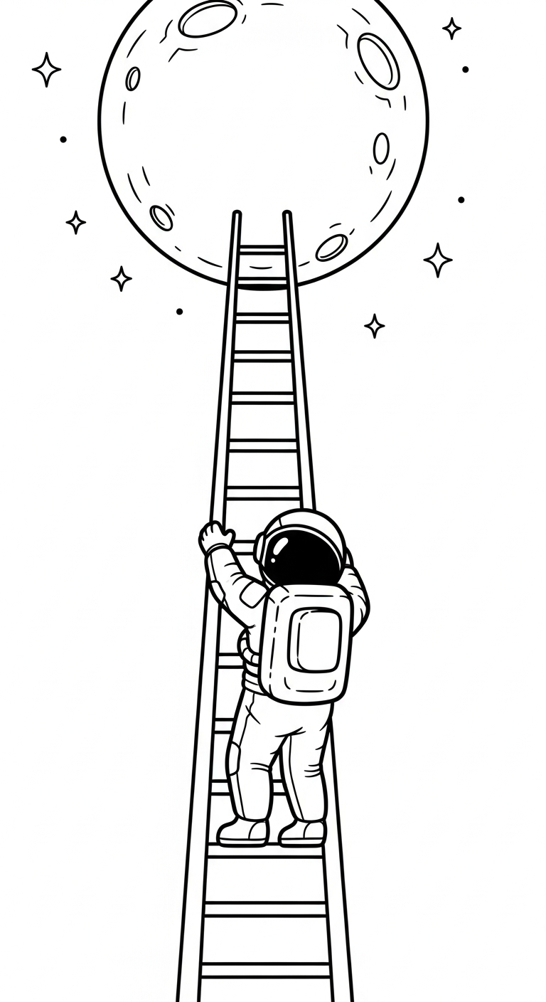 hình tô màu mặt trăng cho bé 7 tuổi miễn phí