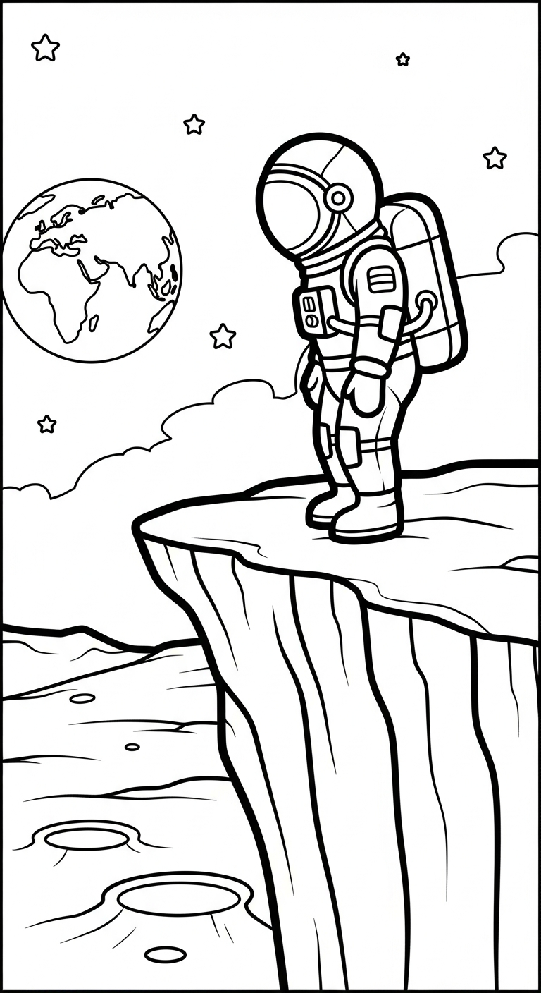 in hình mặt trăng cho bé tập tô