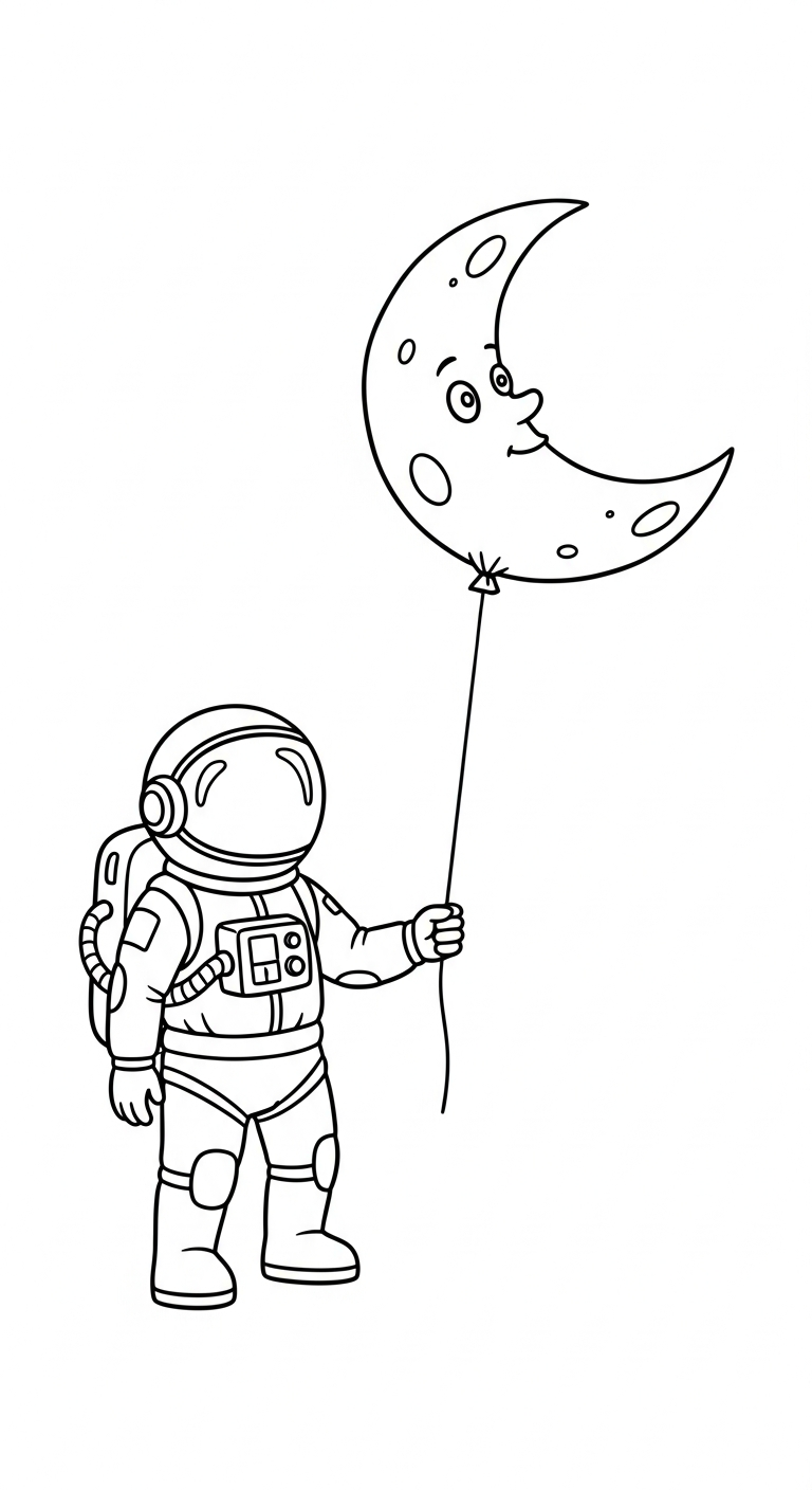 in tranh tô màu mặt trăng cho bé 6 tuổi