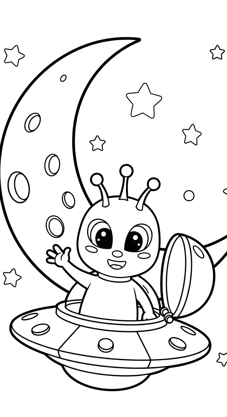 tải tranh tô màu mặt trăng cho bé