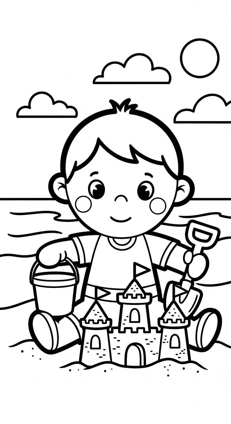 in hình tô màu mùa hè cho bé 6 tuổi