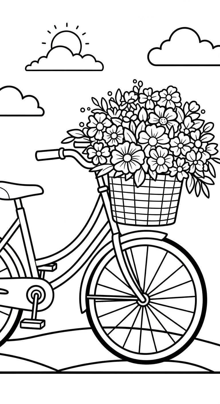 in hình tô màu mùa hè cho bé 7 tuổi