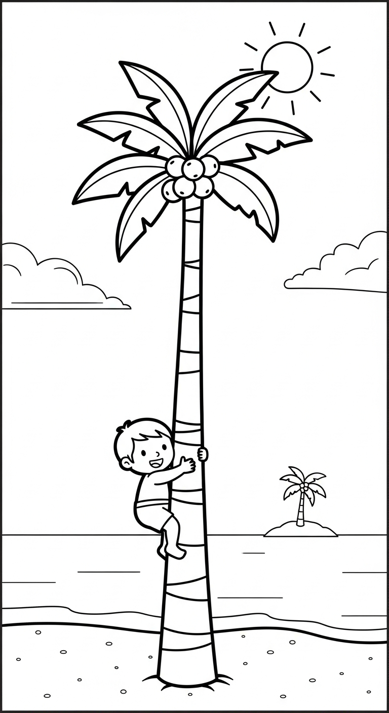 hình tô màu mùa hè cho bé 6 tuổi