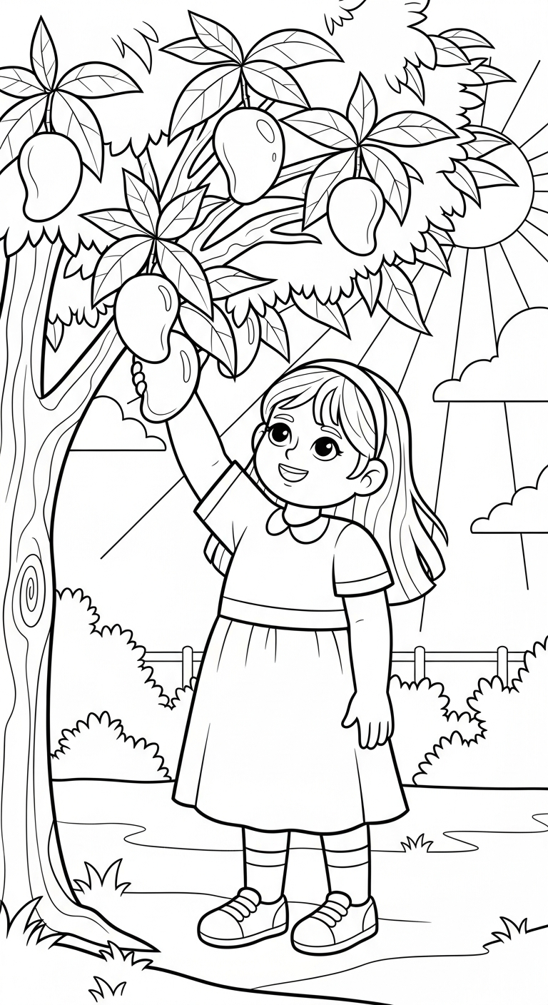 tranh tô màu mùa hè cho bé 5 tuổi