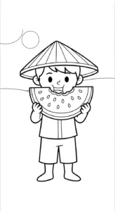 hình tô màu mùa hè miễn phí