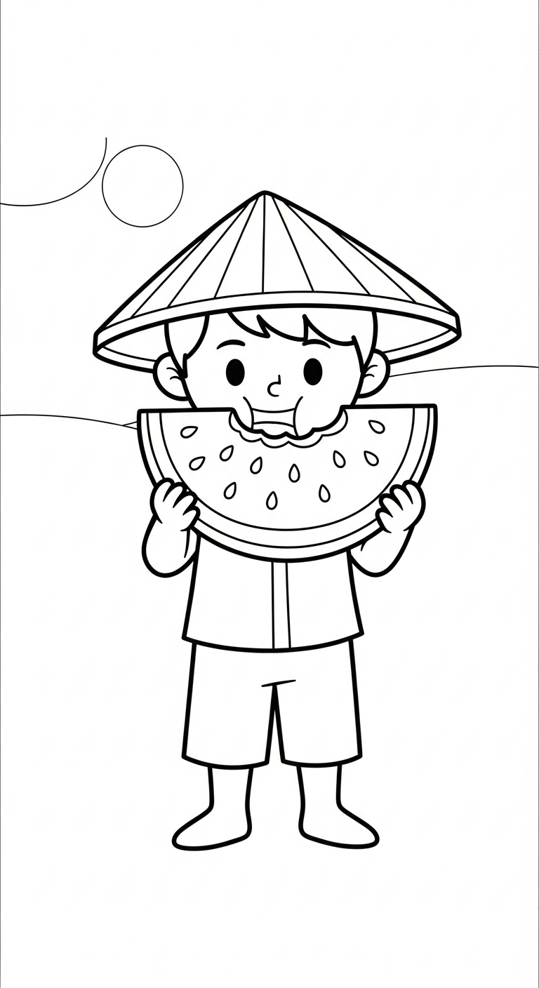 hình tô màu mùa hè miễn phí