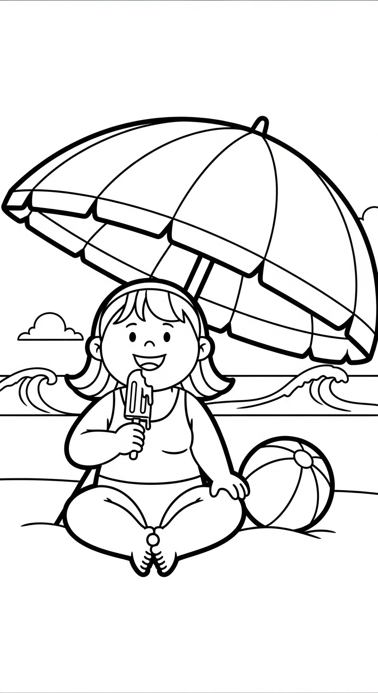 tranh tô màu mùa hè cho trẻ em 1