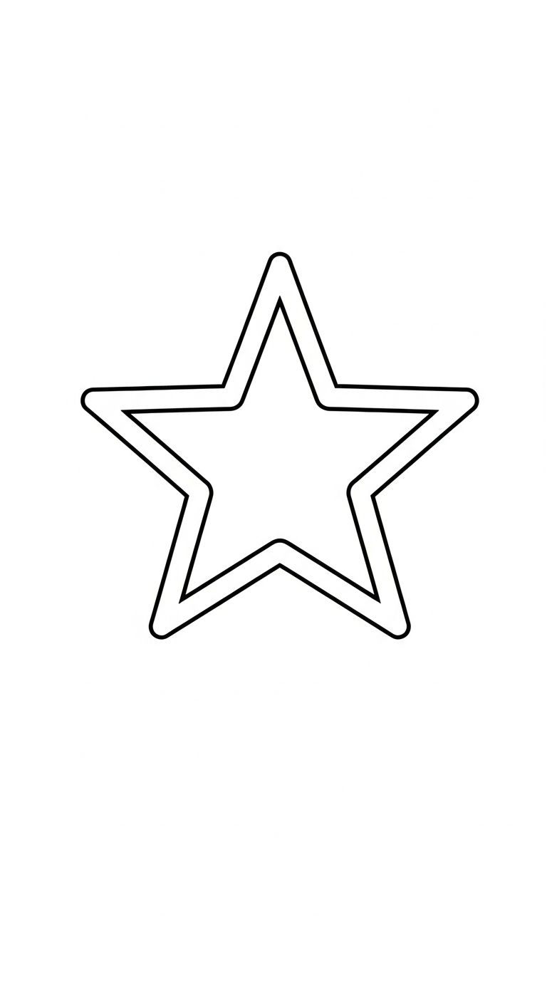 in hình tô màu ngôi sao cho bé 4 tuổi