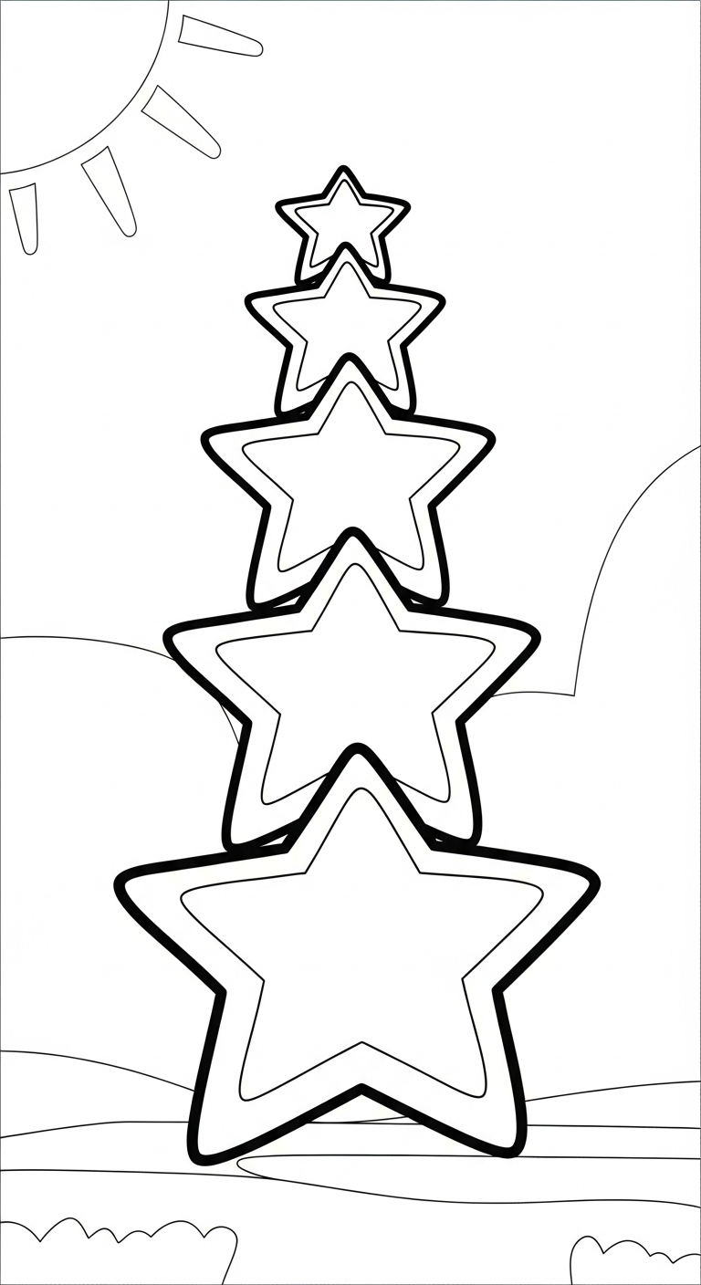 tranh tô màu ngôi sao miễn phí