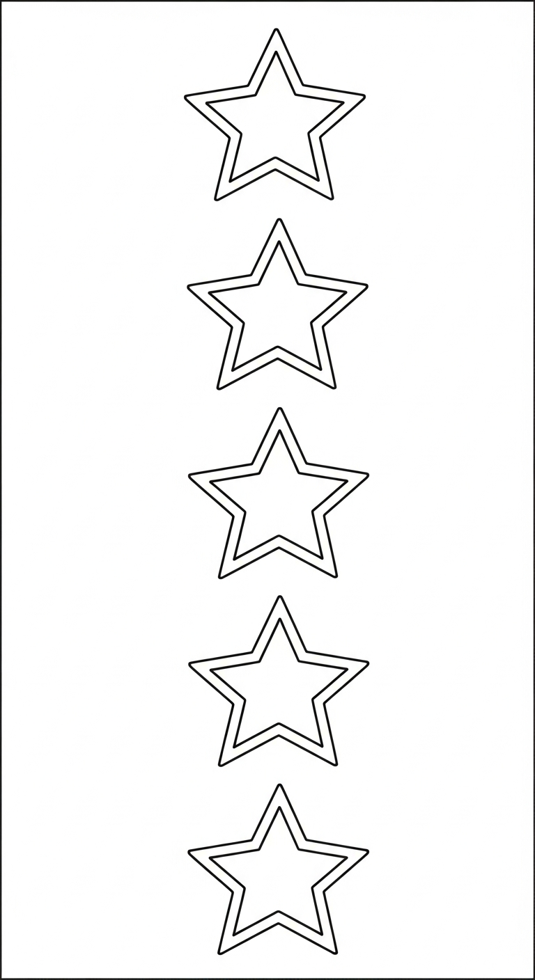 file pdf tranh tô màu ngôi sao cho bé