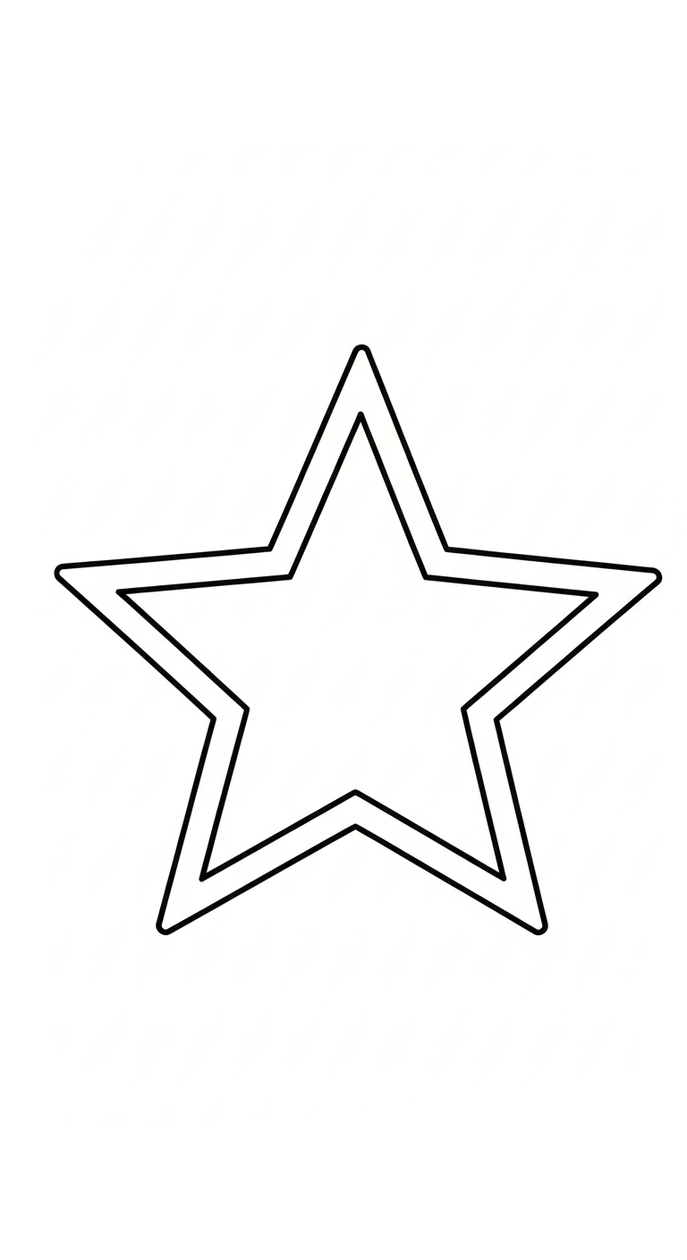 in tranh tô màu ngôi sao khổ A4