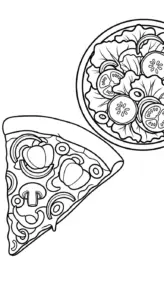 tranh tô màu pizza cho bé 8 tuổi